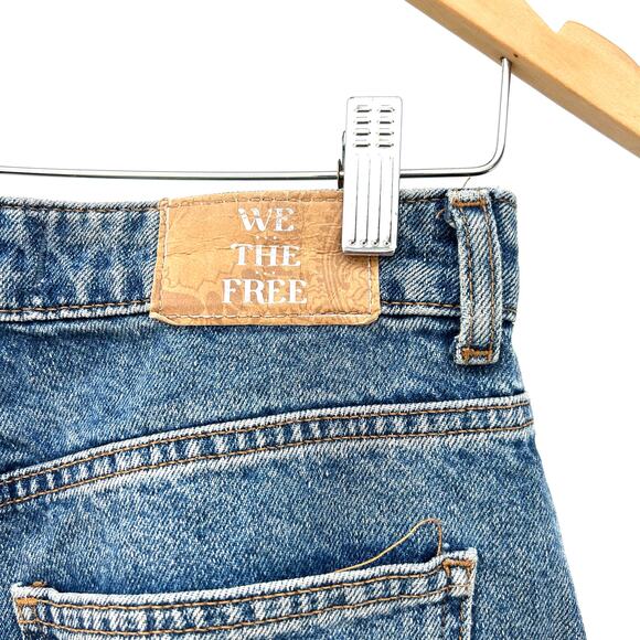 Free People We The Free Barrel Jeans Medium Dirty Wash 24 Cotton Juniors - Picture 7 of 8